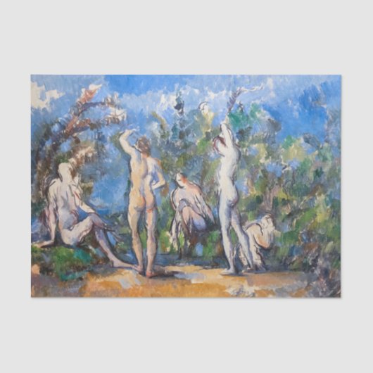 Papier Mousseline Paul Cezanne - Cinq Bathères (Recto)