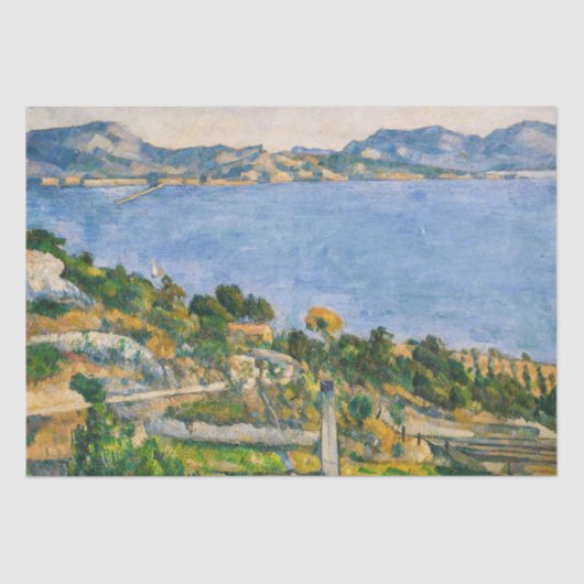 Papier Mousseline Paul Cezanne - Golfe de Marseille vu d'Estaque (Recto)