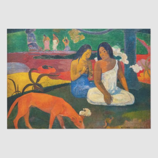Papier Mousseline Paul Gauguin - Arearea / Le Chien Rouge (Recto)