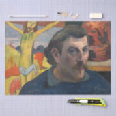 Papier Mousseline Paul Gauguin - Autoportrait avec Christ Jaune (Artisanat)