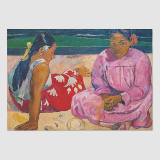 Papier Mousseline Paul Gauguin - Femmes tahitiennes sur la plage (Recto)