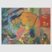 Papier Mousseline Paul Gauguin - Une femme tenant un fruit (Recto)