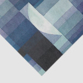 Papier Mousseline Paul Klee Harbinger d'automne. Bleu géométrique (Détail)