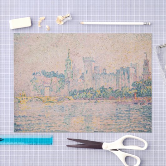 Papier Mousseline Paul Signac - Avignon, matin (Artisanat)