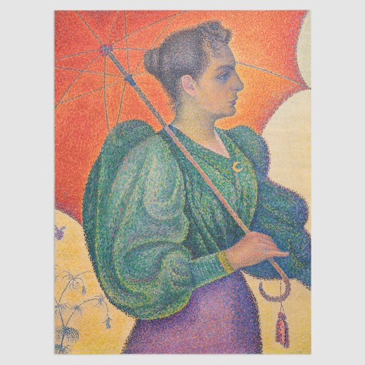 Papier Mousseline Paul Signac - Femme avec un parasol