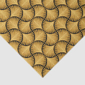 Papier Mousseline Pavé Art déco noir et or (Détail)