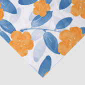 Papier Mousseline Pavot d'aquarelle et Motif Feuille (Détail)