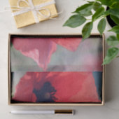 Papier Mousseline Pavot Fleurs aquarelle Peinture Découpage (Cadeau)