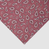 Papier Mousseline Pays Cowboy western red paisley star rustique (Détail)