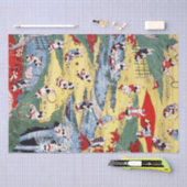 Papier Mousseline Pays des chats japonais, Utagawa Kunitoshi (Artisanat)