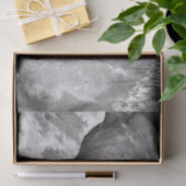 Papier Mousseline Pays du cheval Découpage rustique noir et blanc (Cadeau)