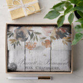 Papier Mousseline Pays Français Chiens de Hampshire Floral (Cadeau)