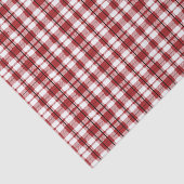 Papier Mousseline Pays Plaid Rustique Rouge Noir (Détail)