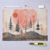 Papier Mousseline Paysage Abstrait de Boho (13) (Artisanat)