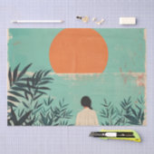 Papier Mousseline Paysage Abstrait de Boho (22) (Artisanat)