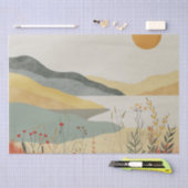 Papier Mousseline Paysage Abstrait de Boho (25) (Artisanat)