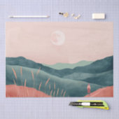 Papier Mousseline Paysage Abstrait de Boho (7) (Artisanat)