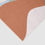 Papier Mousseline Paysage Abstrait - Terracotta, Sage & Sky Bl (Détail)