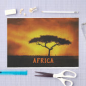 Papier Mousseline Paysage africain Arbre Acacia (Artisanat)