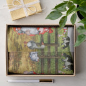 Papier Mousseline Paysage agricole Vache Militante Gnomes Paysage (Cadeau)