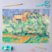 Papier Mousseline Paysage avec une maison, Cézanne (Artisanat)