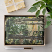 Papier Mousseline Paysage boisé du printemps (Cadeau)