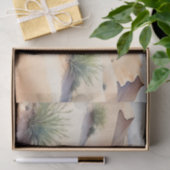 Papier Mousseline Paysage calme du désert avec des dunes douces (Cadeau)