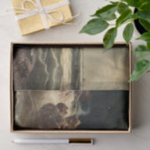 Papier Mousseline Paysage côtier avec navires à l'horizon (Cadeau)