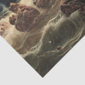 Papier Mousseline Paysage côtier avec navires à l'horizon (Détail)