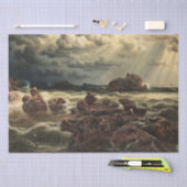 Papier Mousseline Paysage côtier avec navires à l'horizon (Artisanat)