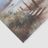 Papier Mousseline Paysage Côtier Vue Paysage Peinture Découpage (Détail)