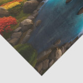 Papier Mousseline Paysage d'automne Cascades dans le parc (Détail)