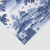 Papier Mousseline Paysage de charme sur un papier écroulé (Détail)