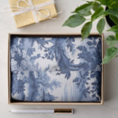 Papier Mousseline Paysage de charme sur un papier écroulé (Cadeau)