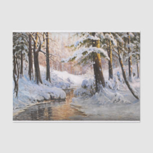 Papier Mousseline Paysage de la forêt de neige, Walter Moras