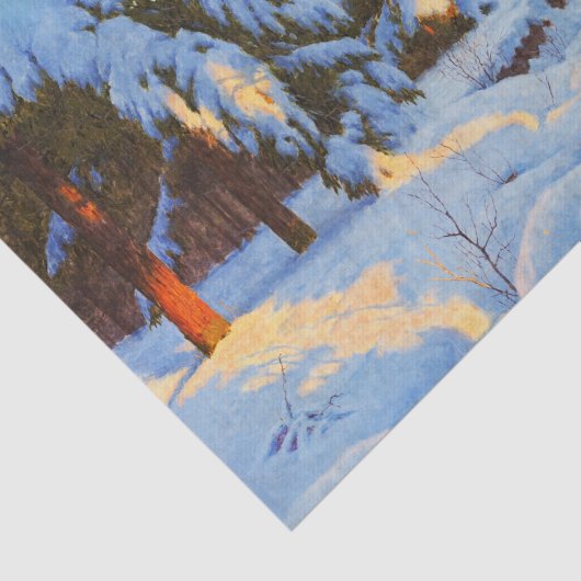 Papier Mousseline Paysage d'hiver, Bessonof (Détail)