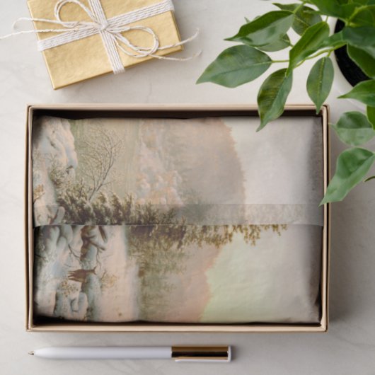 Papier Mousseline Paysage d'hiver, Découpage (Cadeau)