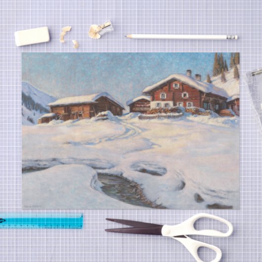 Papier Mousseline Paysage d'hiver près de Davos (Artisanat)