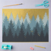 Papier Mousseline Paysage d'or des arbres forestiers (Artisanat)