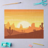 Papier Mousseline Paysage du désert de Cactus (Artisanat)