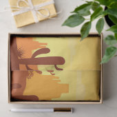 Papier Mousseline Paysage du désert de Cactus (Cadeau)