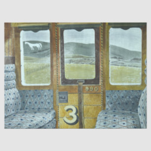 Papier Mousseline Paysage du train (par Eric Ravilious)