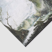 Papier Mousseline Paysage fluvial en hiver, Francesco Foschi (Détail)