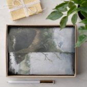 Papier Mousseline Paysage fluvial en hiver, Francesco Foschi (Cadeau)