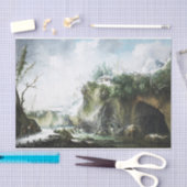 Papier Mousseline Paysage fluvial en hiver, Francesco Foschi (Artisanat)