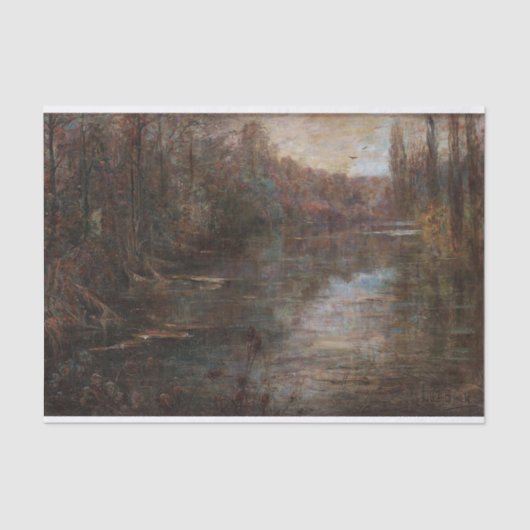 Papier Mousseline Paysage fluvial par Julia Beck (Recto)