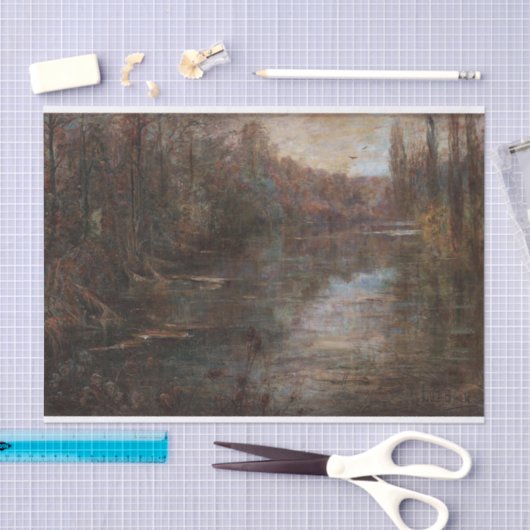 Papier Mousseline Paysage fluvial par Julia Beck (Artisanat)