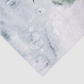 Papier Mousseline Paysage hivernal Aquarelle Oiseaux Bottes (Détail)