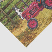 Papier Mousseline Paysage laitier agricole Pays Gnome Tracteur paysa (Détail)