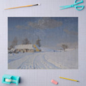 Papier Mousseline Paysage neigeux en hiver (par H.A. Brendekilde) (Artisanat)